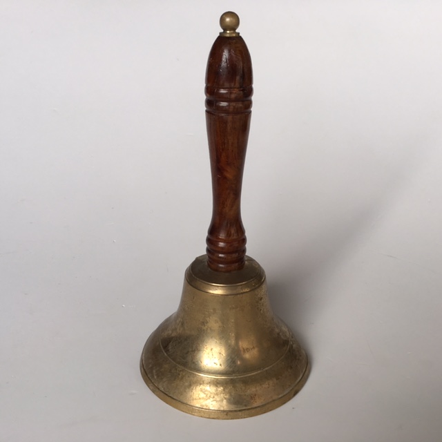 BELL, Vintage Brass Hand Bell (12cm x 26cmH)